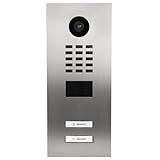 DoorBird IP Video Door Station Flush-mounted, Brushed Stainless Steel Call buttons Multi Tenants - Access Control- POE Capable (Stainless Steel/2 Call Buttons)