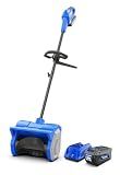 Wild Badger Power 40V Cordless Snow Shovel, 12" Brushless, 20 FT Throw, 8" Depth, 4.0Ah Battery & Fast Charger Included, for Steps, Porches, Walkways & Driveways