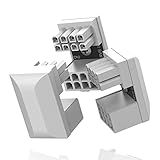 EZDIY-FAB GPU VGA PCIe 8 Pin U Turn 180 Degree Angle Connector Power Adapter Board for Desktop Graphics Card-Reverse Type 3-Pack White