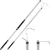 UEGHNS Truck Cargo Grabber, Cargo Grabber Pickup Truck Bed 34-77 inch Sturdy Truck Cargo Retrieval Pole with Two Replacement Hooks Essential Bed Buddy Cargo Truck Retriever Easy Pickup