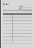 Sign In: Guest Event Register - Visitor Log book for Business - Office Visitor Sign In Book (A4)