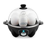 DASH Rapid Egg Cooker: 7 Egg Capacity Electric Egg Cooker for Hard Boiled Eggs, Poached Eggs, Scrambled Eggs, or Omelets with Auto Shut Off Feature - Black'