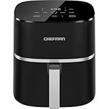 Chefman TurboX 4-in-1 Air Fryer, 5-Quart Airfryer for Extra Crispy Chicken, Fries, Wings, and More, Air Fry, Bake, Reheat, and Frozen Functions, Digital Touch Controls, Dishwasher Safe