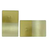 Metal Digital Business Card 215 Chip NFC Stainless Steel Black Matte Card, 504 Bytes Works with All NFC -Enabled Devices, it is Available for Laser Printing (Brushed Gold)