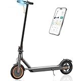 Electric Scooter for Adults, Folding E Scooter with 350W Motor 16 Mph Top Speed, Max 19 Miles Long Range, 8.5'' Solid Tires Commuting Scooters with Dual Brakes System, APP
