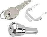 Silver Universal Toolbox Lock, Toolbox Lock Iron Cabinet Insert Linkage Drawer Set,180° Rotation Unlocking, Cabinet and Furniture, Car Keychain