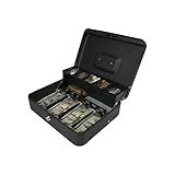 Royal Sovereign Money Handling Security Box Cash Box (RSCB-400), Tiered-tray