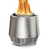 EAST OAK Fuoco Smokeless Tabletop Fire Pit | 3-in-1 Ash Pan | Portable Wood & Pellet Firepit | Stainless Steel | 120% More Efficient Burn | Backyard, Patio & Camping | Easy Ignition & Compact Design