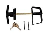 Shed Windows and More, Shed T-Handle Lock Set 4-1/2" Black