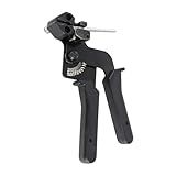 Cable Tie Tensioner, Cable Tie Tool 210 X 120 X 12mm Metal Tie Gun, Cable Tie Tensioning Tool for Locking and Cutting the Stainless Steel Cable Ties, Black Cable Ties