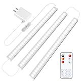Maylit Under Cabinet Lights Plug in, 3 Pcs 12 Inch Ultra Thin Under Cabinet Lighting, Super Bright Daylight White Under Counter Lights for Kitchen, Dimmable Light for Cabinet, Counter, Workbench, Desk
