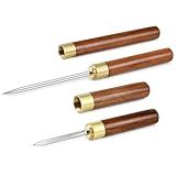 Ice Pick with Cover - 2 Pack Stainless Steel Ice Picks for Breaking Ice, Non-slip Wooden Handle Ice Pick Tool Easy to Grip, Ice Picks for Kitchen fridge Bar Tea Block (Long & Short)