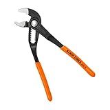 Klein Tools D5057B 7-Inch Adjustable Pliers, Quick-Adjust Klaw Pump Pliers, Compact Design with V-Jaw and Hardened Teeth for Maximum Torque