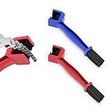 Ziciner 2 PCS Bike or Motorcycle Chain Washer, Motorcycle Chain Gear Dirt Clean Brushes, Universal Bicycle Chain Cleaning Brush Tool for Mountain Bike Heavy Duty Motorcycle (1 Red+ 1 Blue)