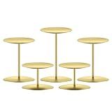 smtyle Christmas Gold Candle Holders for Pillar Candles Table Centerpieces Indoor Decoration Set of 5 Mantel Setting Dinner Party Wedding Event Elegant Gift