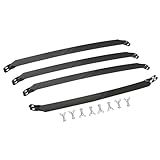 XYgdhqpt for Patio Porch Glider Straps Hanger Set Deck Restoration Part-16 Length 4PCS BLACk