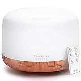 ASAKUKI Essential Oil Diffuser 500ml, Ultrasonic Aromatherapy Humidifier with Remote Control, 7 LED Colors, Timer & Auto-Off, Large Room Diffuser