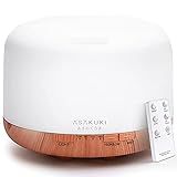 ASAKUKI Essential Oil Diffuser 500ml, Ultrasonic Aromatherapy Humidifier with Remote Control, 7 LED Colors, Timer & Auto-Off, Large Room Diffuser