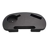 Hanperal Zero Gravity Chair Cup Holder, Clip on Side Recliner Cup Table, Zero Gravity Lounge Chair Cup Holder Tray with Mobile Phone Slot, Cup Holder Slot and Snack Tray-Black