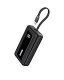 Anker Portable Charger, 10,000mAh 30W Power Bank, USB-C in and Out Fast Charging Battery Pack, Travel Essential Phone Power Bank, for iPhone 17/16, Galaxy and More (Black, 10000.00, Milliamp Hours)