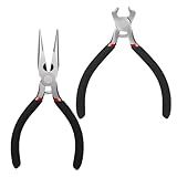 2 Pack Zipper Repair Kit Nail Puller Pliers Zipper Fix Install Pliers and Tool for Zippers Replacement End Cutting Plier for Jewelry Making Zippers Install