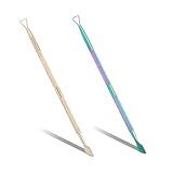 2PCS Lottery Ticket Scratcher Tool, Metal Lottery Scratcher, Scratch Off Tool, Lotto Scratcher Label Scraper for Lottery Ticket, Multi-Use Scraping Tool for Tickets Stickers Labels Films(Rainbow,Gold)