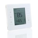 Programmable Thermostat for Home Heat Pump System 1 Heat/1 Cool, Compatible with Most 24V Conventional Single-Stage System, White
