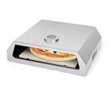 HALNYHYFD Stainless Steel Pizza Oven for Charcoal Grill with 12 Inch Pizza Stone & Thermometer Compatible with Charcoal Grill, Gas Grill, Propane Grill for Outdoor Cooking and Pizza Parties