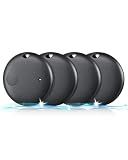 Air Tracker Tags-4 Pack, Smart Bluetooth Tracker Works with Apple Find My (iOS Only), Item Finder Key Finder with Replaceable Battery, Tracker Tag Locator for Keys, Luggage, Suitcases and Bags (Black)