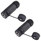 ANMBEST 2 Pack M25 RJ45 Shielded CAT6A Ethernet IP68 Waterproof Connector