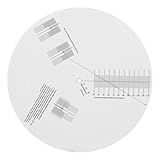 Mayrecords Turntable Cartridge Alignment Protractor Mat, 12 inch Anti-Slip Vinyl Record Mat, Acrylic Adjustment Tool Ruler for Turntable Accessories (Style A)