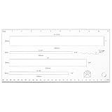 BENECREAT 4 Sizes Measurement Shipping Guide, Acrylic Mail Measurement Ruler Shipping Mail PiP Template for Post Office Postage