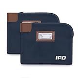 IPO Waterproof Cash Bag with Key Lock, 2 Pack Money Pouch Bank Deposit Bag,11 x 8.6 Inches,Men & Women's Locking Accessories Pouch for Cash, Portable Travel Money Pouch Protects Passports, Valuables