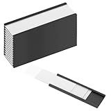 15 Pcs C Channel Magent Label Holders 3" x 1" with Paper Inserts Clear Plastic Protectors Data Card Holders Reusable Magnet Name Tags File Cabinet Labels for Locker Shelf Tool Box Home Office