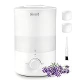 LEVOIT - Humidifiers for Bedroom - Quiet (3L Water Tank) - Cool Mist/Top Fill/Essential Oil Diffuser/25Watt - Home/Large Room - 360° Nozzle - Rapid Ultrasonic Humidification for Baby Nursery/Plant