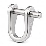 NBSK 50120 Quick Steel Shackle, 30kN Heavy Duty Arborist Connector for Basal Anchor, Canopy Redirects, and Tree Climbing Rigging, Quadruple Action Rotating Pin
