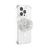 PopSockets Phone Grip for MagSafe, Magnetic Holder, Phone Stand, Clear - Clear Glitter