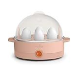 bella Electric Egg Cooker, 7 Eggs Capacity Tray, Single Stack, for Poached, Scrambled, Hard, Medium & Soft Boiled Eggs, Omelets and Steamed Dumplings, Auto Shutoff, 360 Watt, Blossom