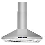 30 in. Vista Coll 380 CFM Ducted Wall Mount Range Hood LED, Stainless Steel