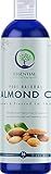 Essential Living: Sweet Almond Oil - Pure Carrier Oil for All-Natural Skin Care, Moisturizer, Makeup Remover, Oil Cleansing and More - 16OZ - Cold Pressed - No Hexane - Made in the USA