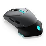 Alienware Wired/Wireless Gaming Mouse AW610M - 16000 DPI Optical Sensor, 350 Hour Rechargeable Battery, 7 Buttons, 3-ZONE 16.8m AlienFX RGB Lighting, Ergonomic - Dark Side of the Moon