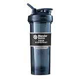 BlenderBottle Shaker Bottle Pro Series Perfect for Protein Shakes and Pre Workout, 32-Ounce, Black