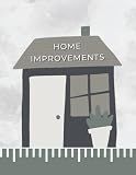 Home Improvement Ledger | Record Property Purchasing Details | Document Home Improvements, Timelines, Prices, Loans & Goals | 8.5x11 | 100 Pages | Black House