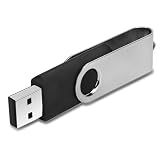 IMEASON Swivel Design 16GB USB Flash Drive with Keychain, USB 2.0 Portable Thumb Drive Memory Stick, FAT32 Format Flashdrive for Data Storage, Photos, Music, Files (Black, 16 GB)