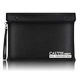 CAUTIS 6500℉ Upgraded Fire Proof Bag for Documents A5 Size (Black)