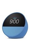 Amazon Echo Spot (newest model), Great for nightstands, offices and kitchens, Smart alarm clock, Designed for Alexa+, Ocean Blue