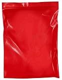 uGems 6" x 9" Red 100 Resealable Plastic Bags Durable Storage for Crafts, Tools, Office Supplies, Small Parts, Travel, and Holiday Packaging – sku: r69rd-100