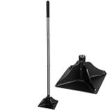 Walensee Steel Tamper with 48 inch Handle 8"x8" Garden Tamper with Rubber Grip All-Steel Heavy Duty Tamper Tool for Leveling Ground Gravel Soil Asphalt Sand Installing pavers and Repairing Blacktop