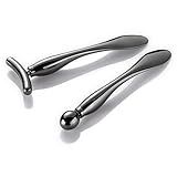 LISAPACK 2PCS Metal Eye Cream Applicator Wand Stick, Massager Tool for Facial Massage, Reduce Puffiness (Champagne)