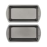 GoodCook Nonstick Loaf Pan 8 x 4-Inch Heavy-Duty Steel Bakeware with Easy-Clean Non-Stick Coating, Oven & Dishwasher Safe Pan for Meatloaf Breads Lasagnas Casseroles & More, Set of 2, Gray